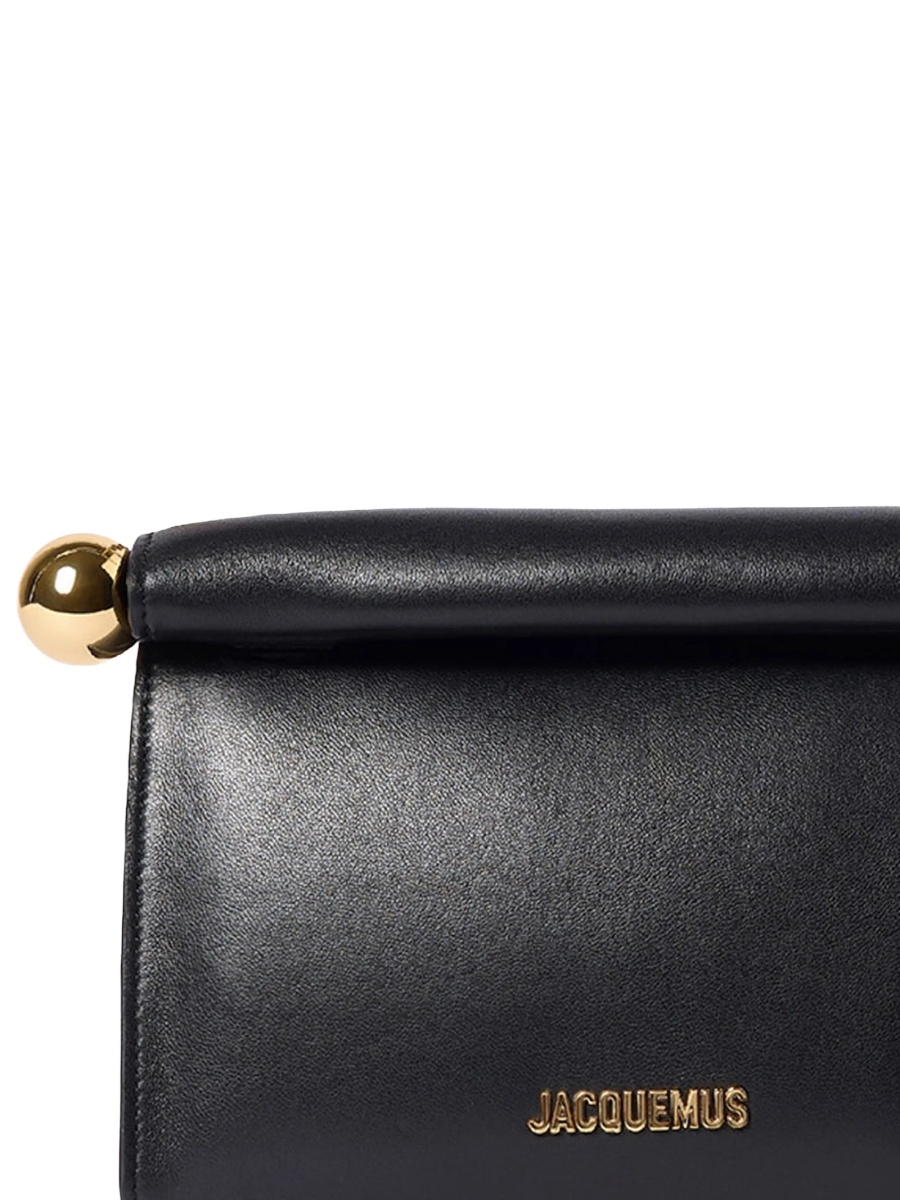 Geanta plic JACQUEMUS neagra din piele - Img 2