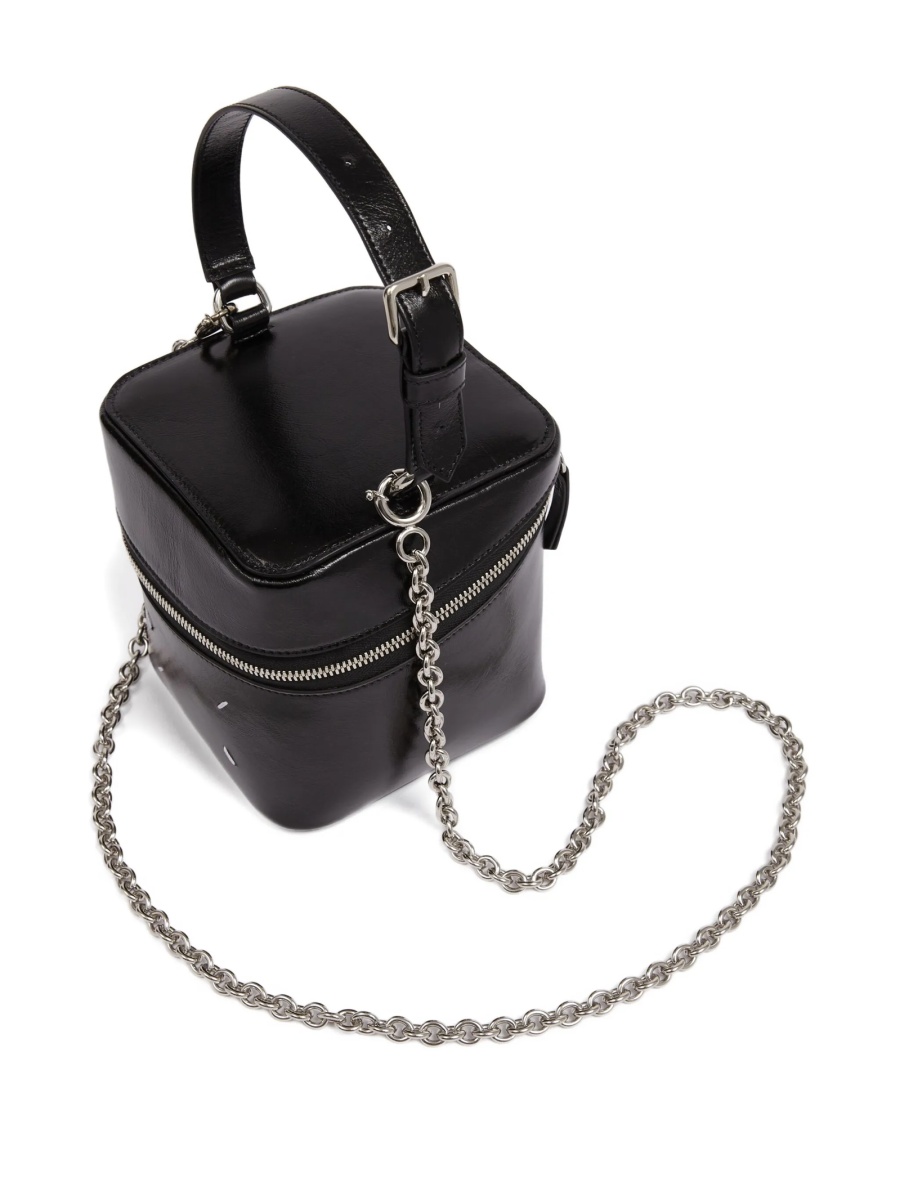 Geanta plic Maison Margiela neagra din piele - Img 4