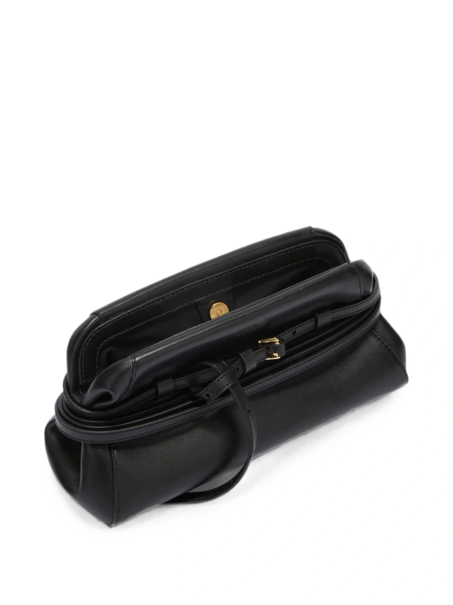 Geanta plic Moschino neagra din piele - Img 3