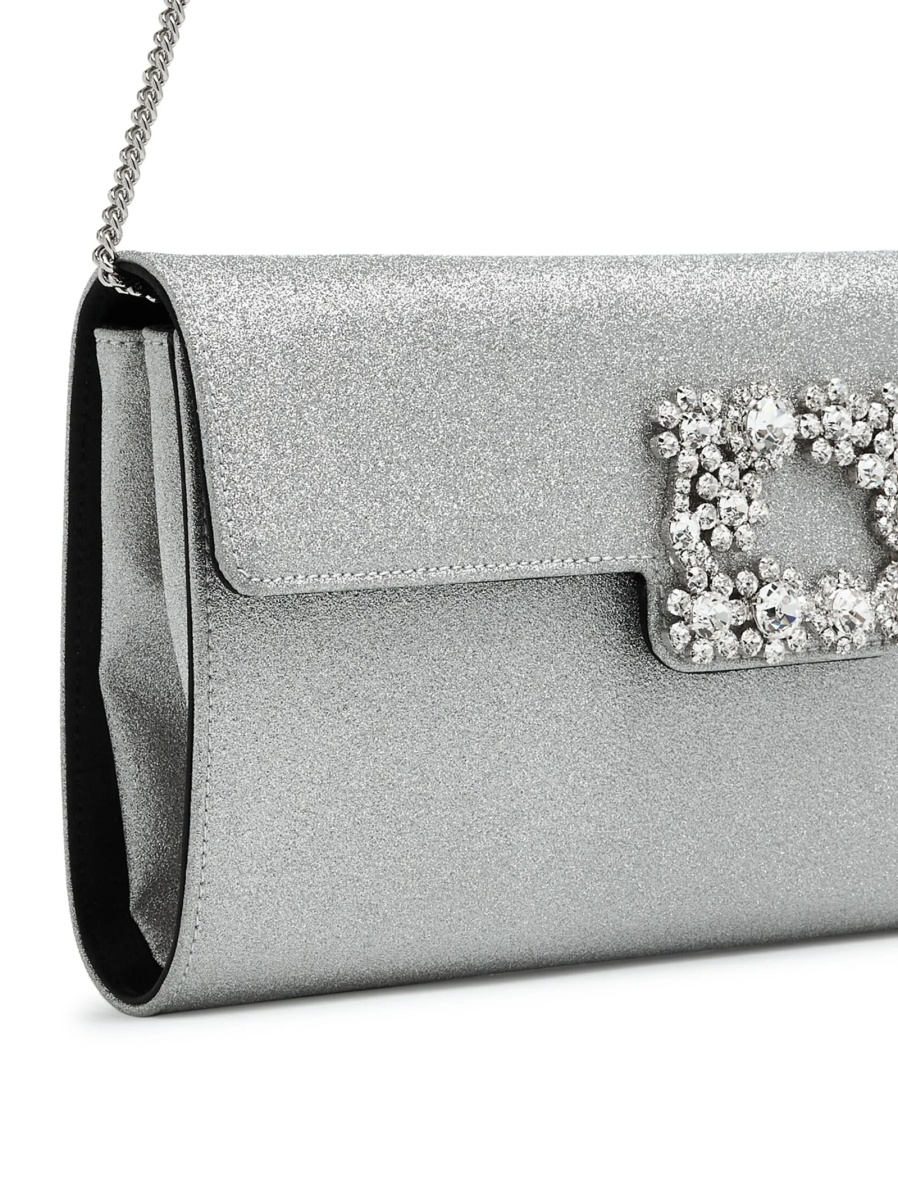 Geanta plic Roger Vivier argintie - Img 3