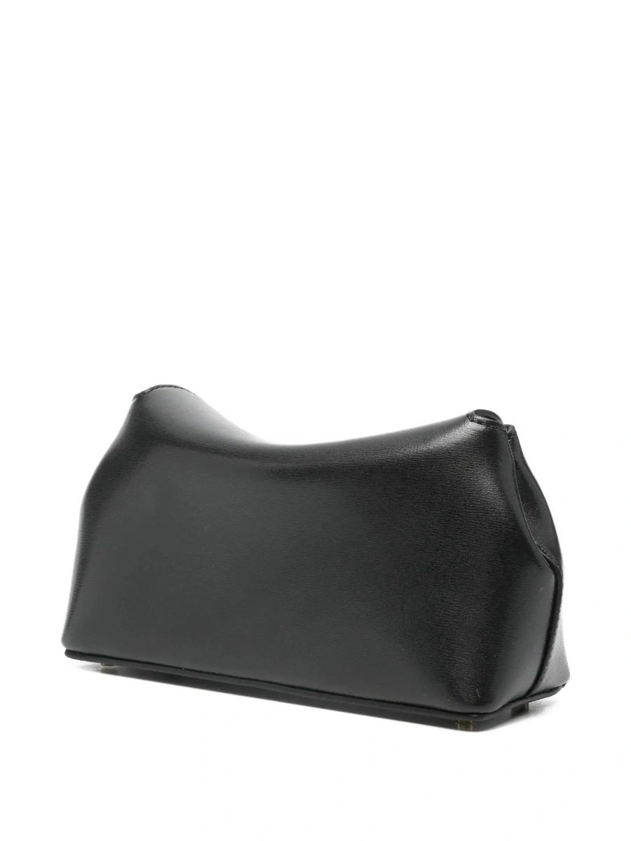 Geanta plic TOTEME 'T-lock' neagra din piele - Img 4