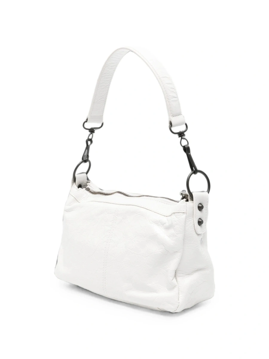 Geanta tip postas Balenciaga alba din piele - Img 3