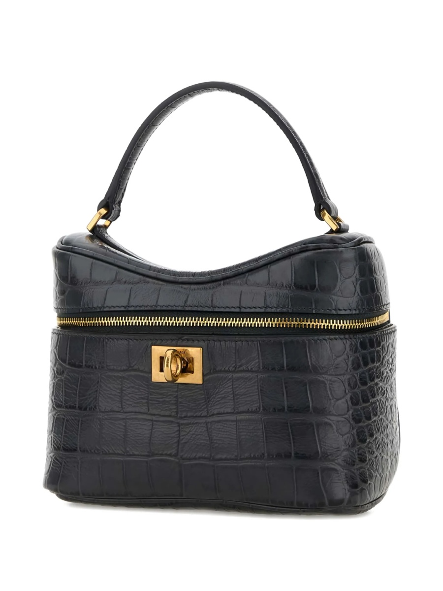 Geanta tip postas Balenciaga neagra din piele - Img 3