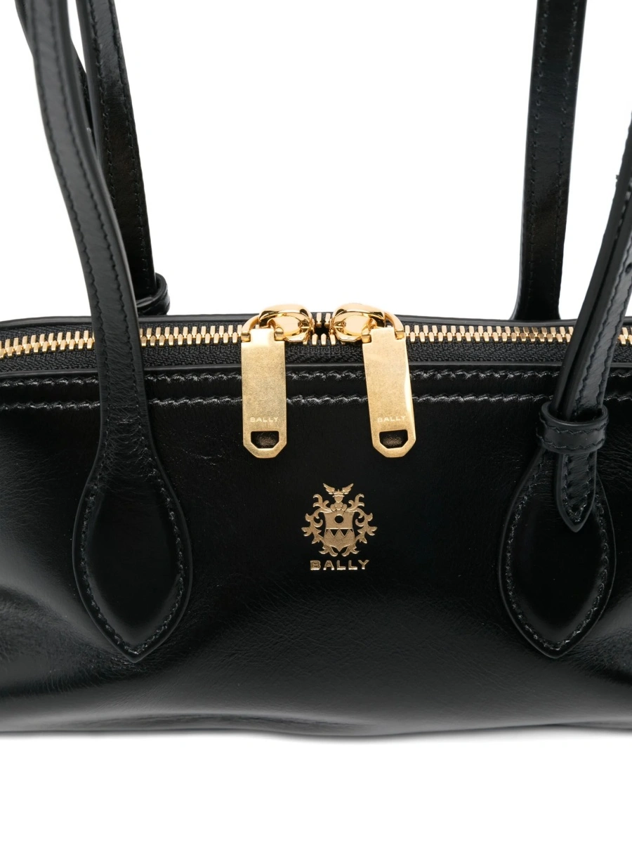 Geanta tip postas Bally neagra din piele - Img 4
