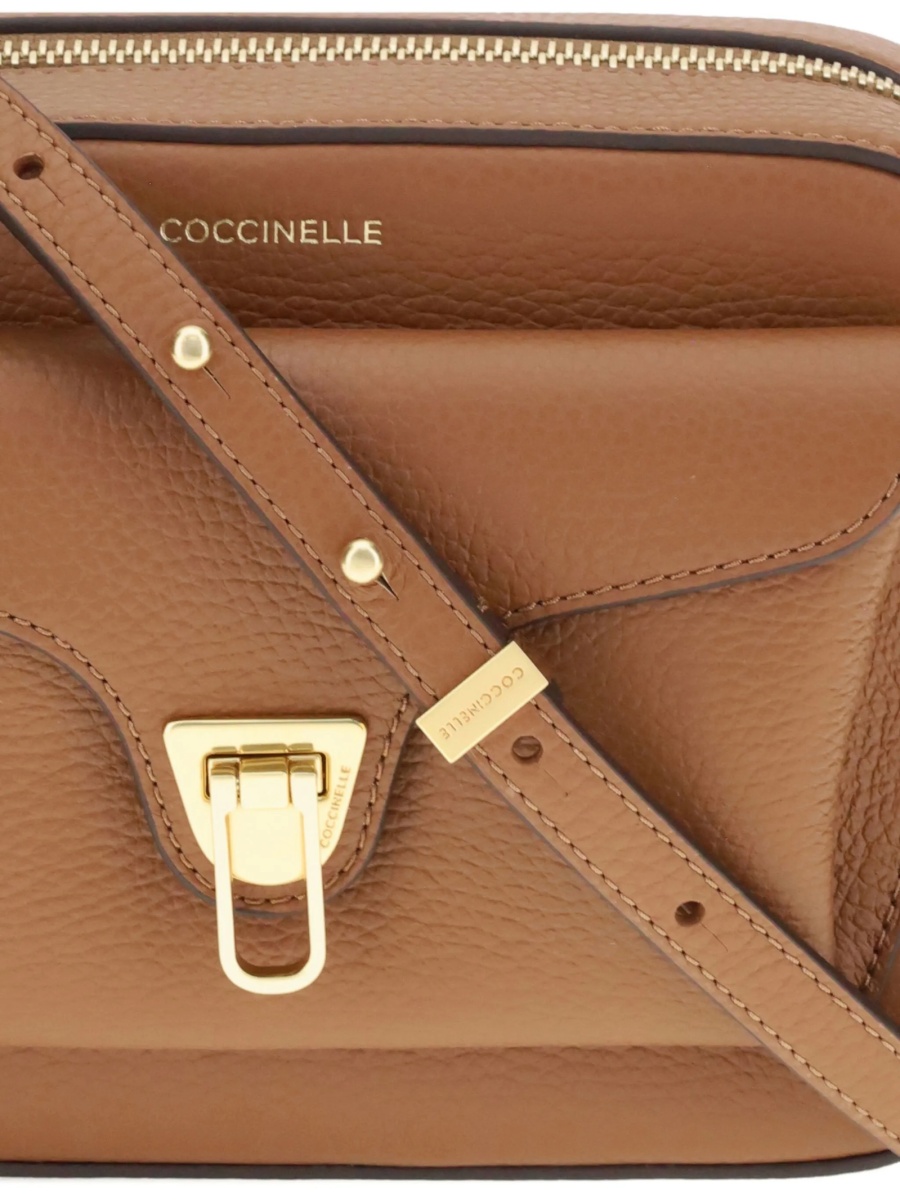 Geanta tip postas Coccinelle maro din piele - Img 4