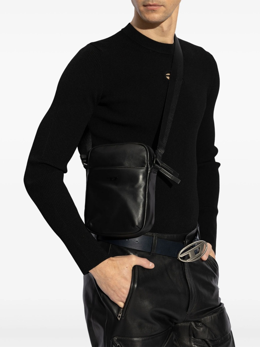 Geanta tip postas Diesel neagra din pvn - Img 2