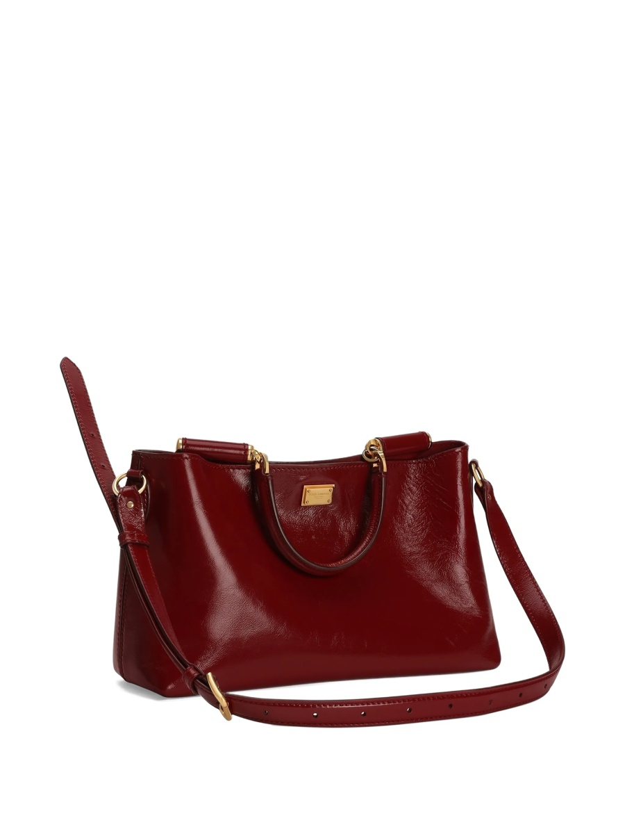 Geanta tip postas Dolce &amp; Gabbana rosie din piele - Img 3