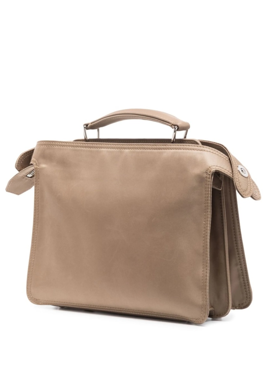 Geanta tip postas Fendi neutra din nylon - Img 3