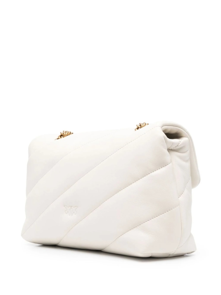 Geanta tip postas Pinko alba din piele - Img 3