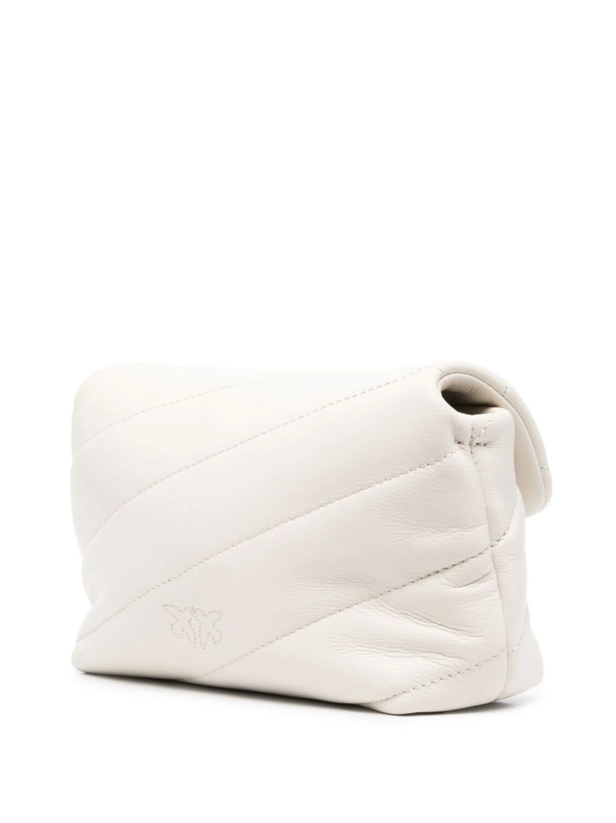 Geanta tip postas Pinko alba din piele - Img 3