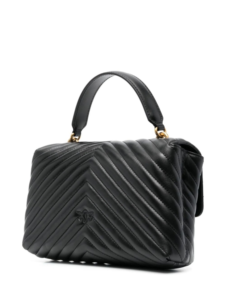 Geanta tip postas Pinko neagra din piele de rechin - Img 3