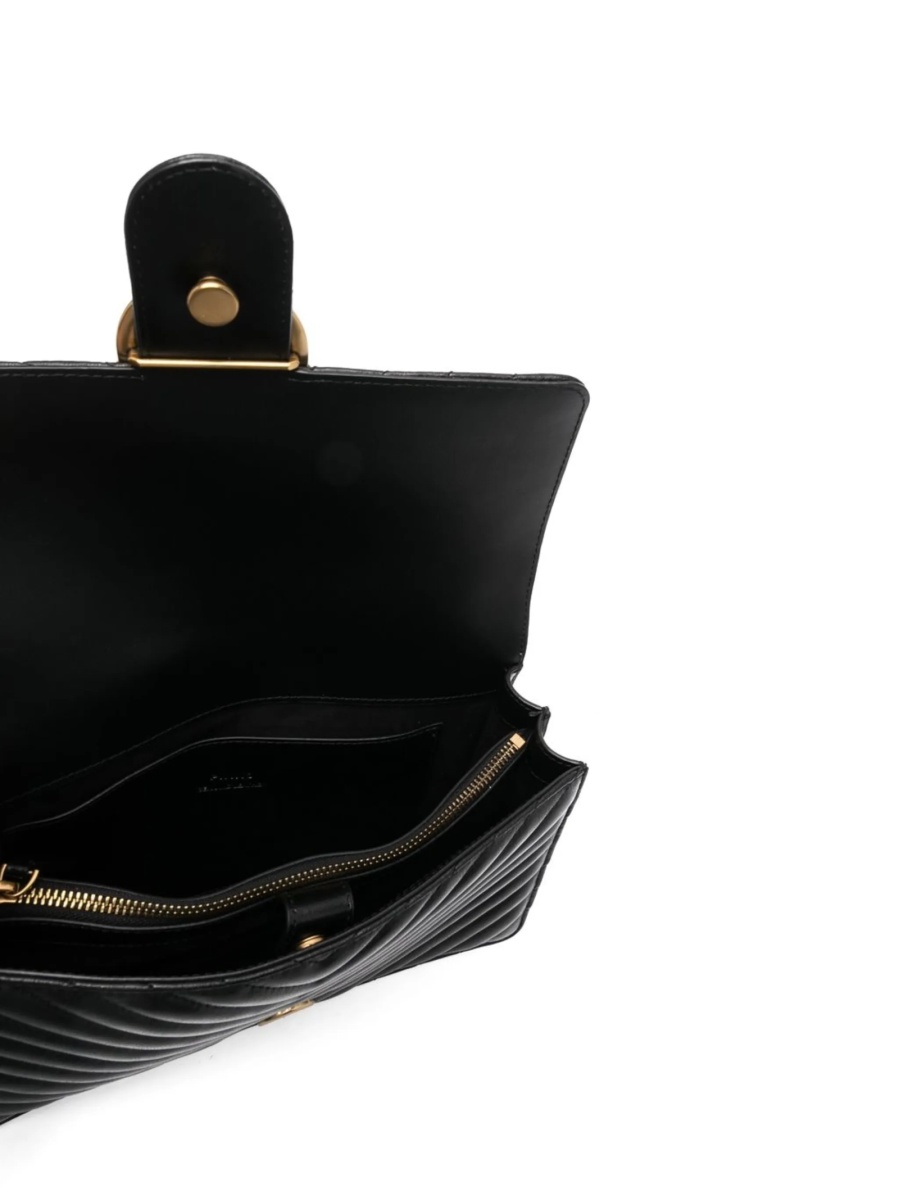 Geanta tip postas Pinko neagra din piele - Img 5