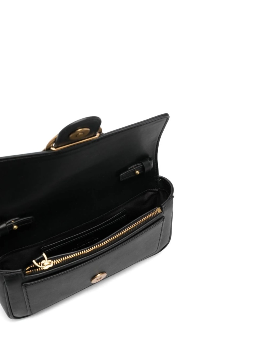 Geanta tip postas Pinko neagra din piele - Img 5