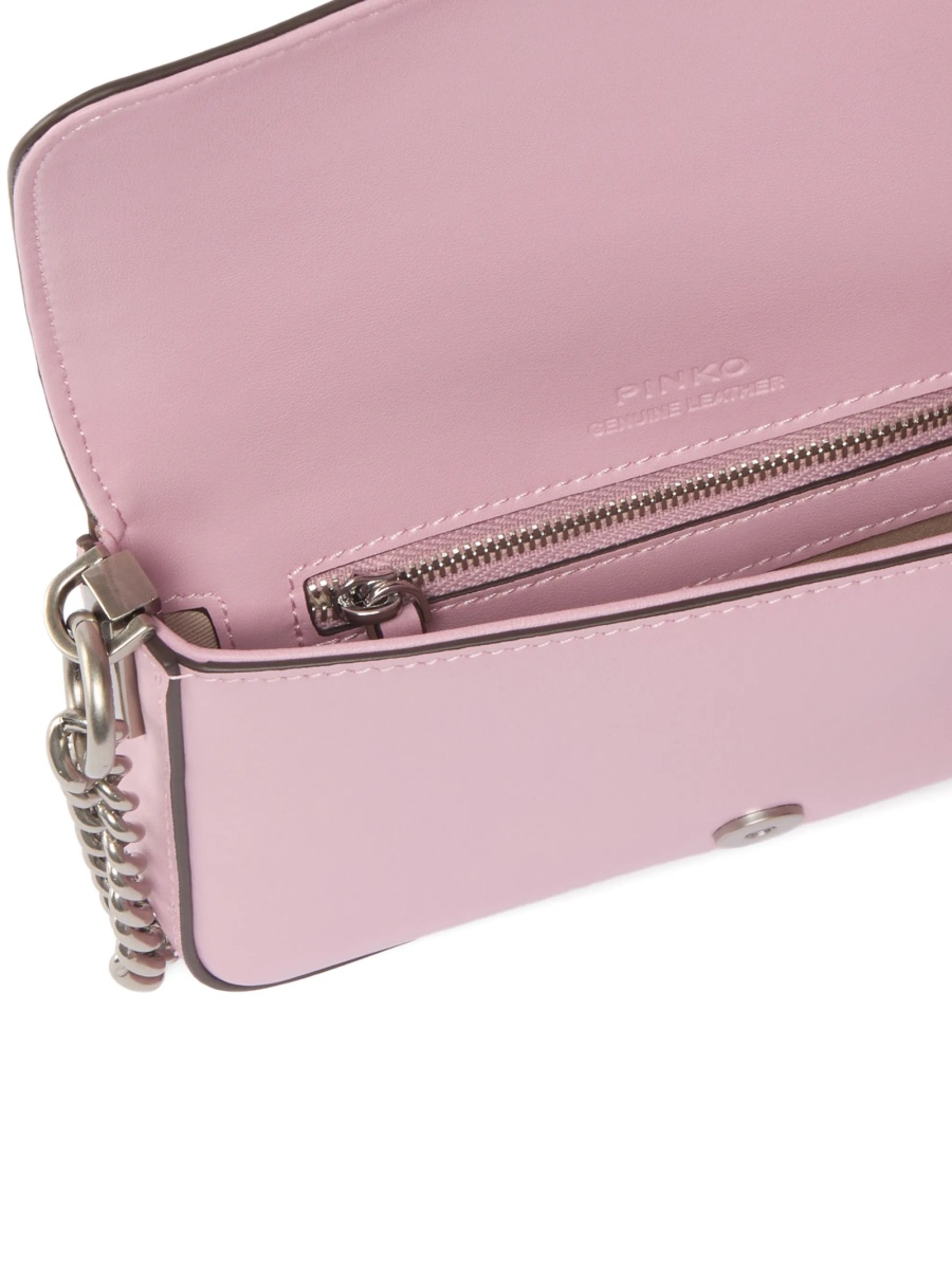 Geanta tip postas Pinko roz din piele - Img 4