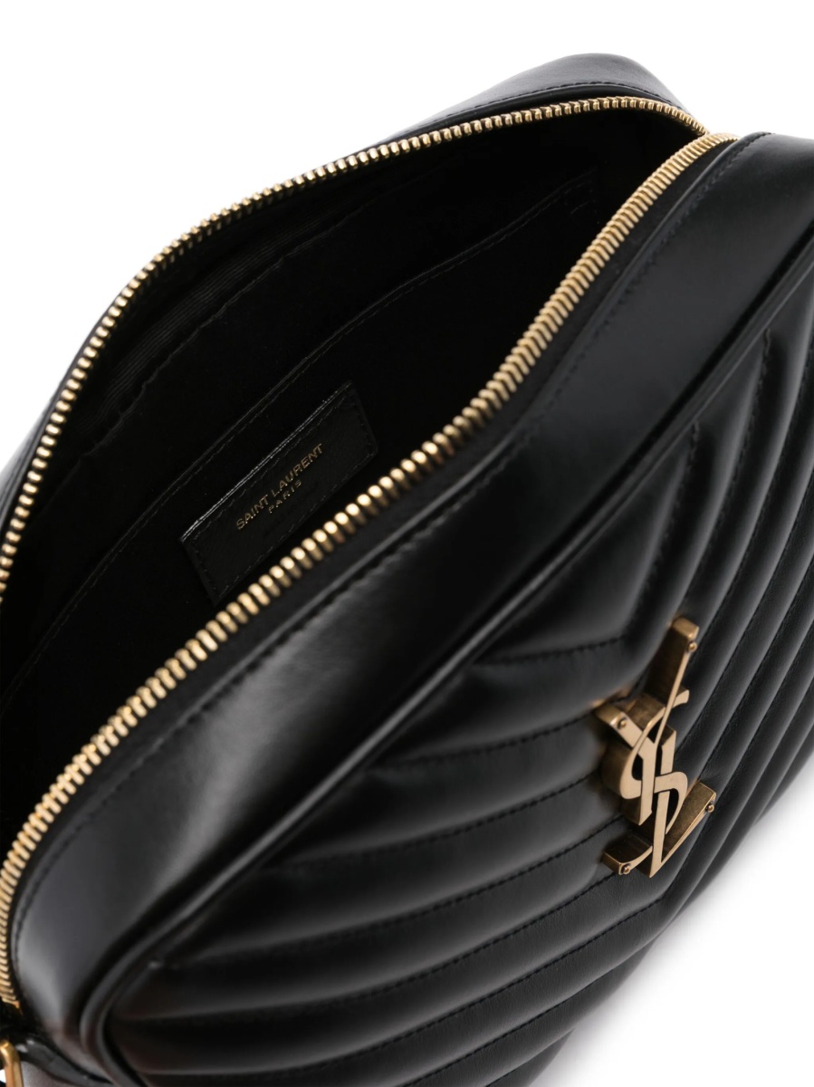 Geanta tip postas Saint Laurent Lou neagra din piele - Img 5