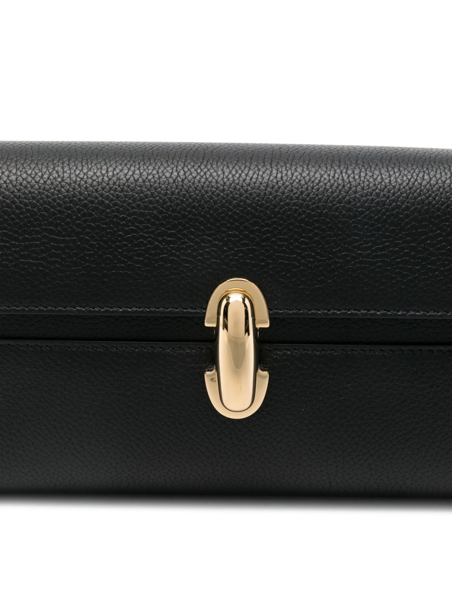 Geanta tip postas SAVETTE neagra din piele - Img 3
