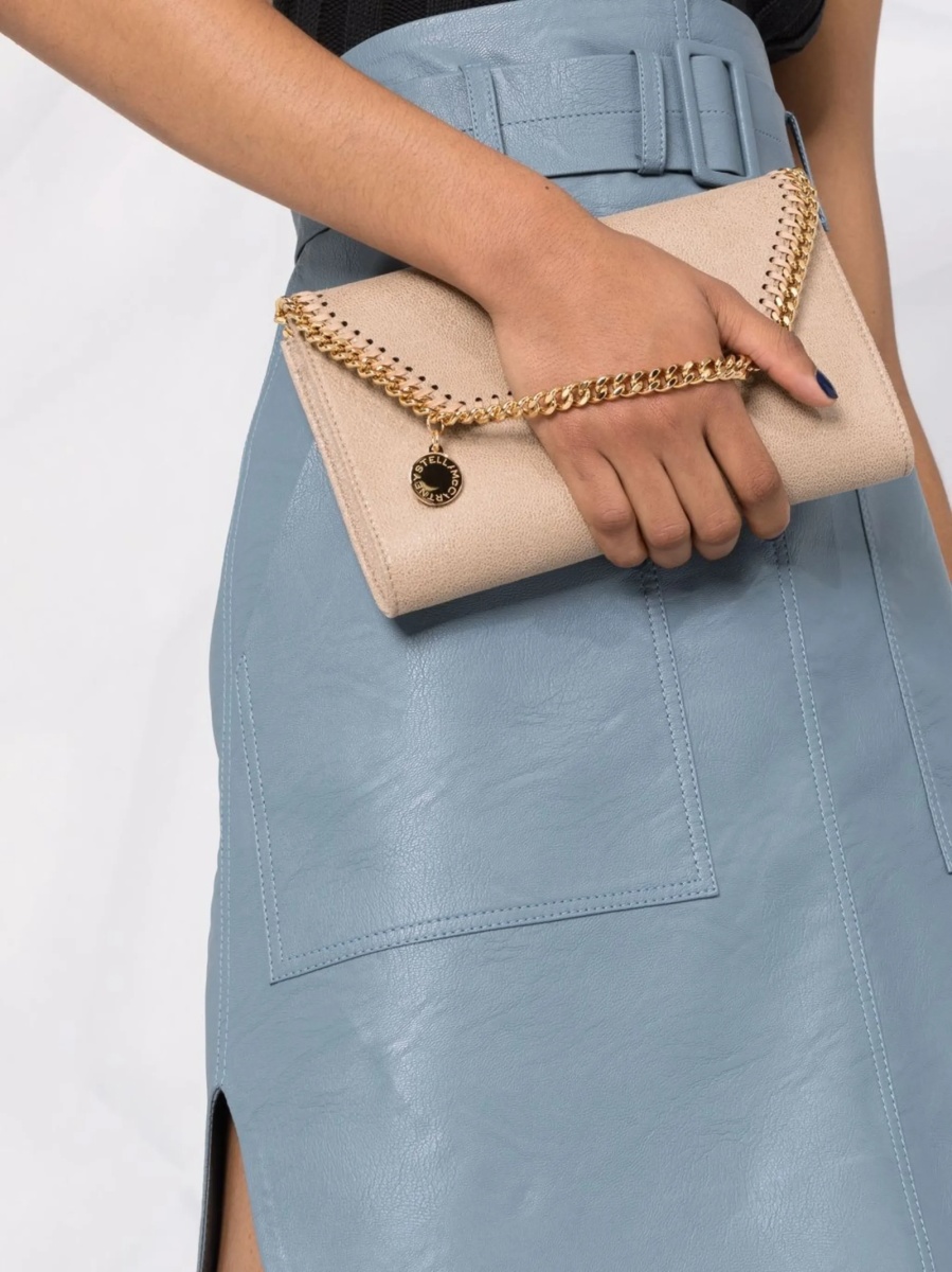 Geanta tip postas Stella McCartney falabella neutra din polyester - Img 3