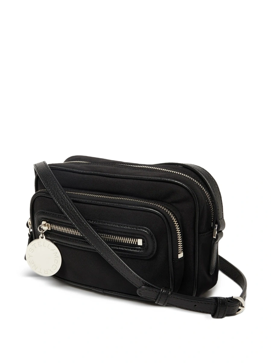 Geanta tip postas Stella McCartney neagra din poliamida - Img 4