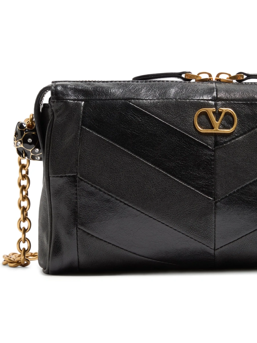 Geanta tip postas Valentino Garavani neagra din piele - Img 5