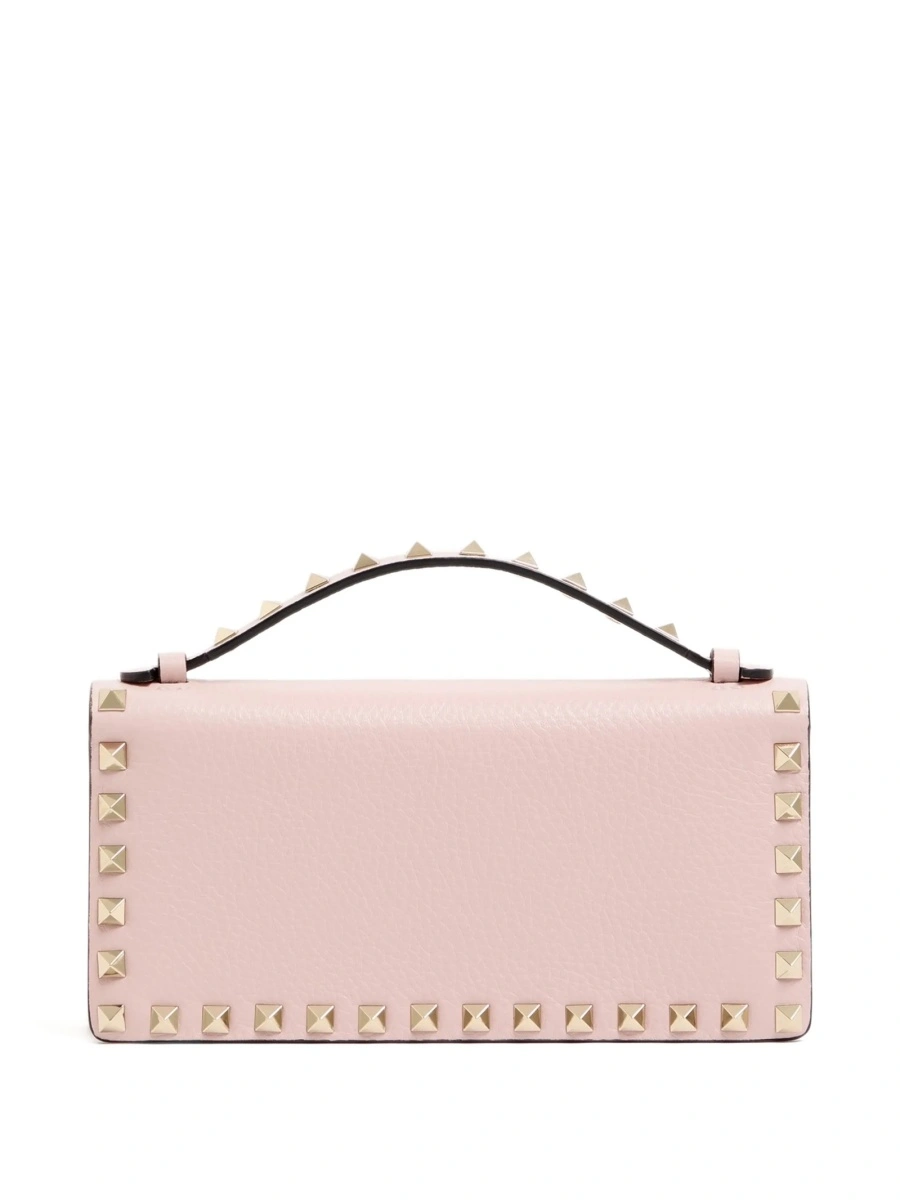 Geanta tip postas Valentino Garavani Rockstud roz din piele - Img 2
