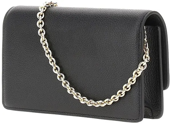 Genti Grained leather clutch with chain - Img 2