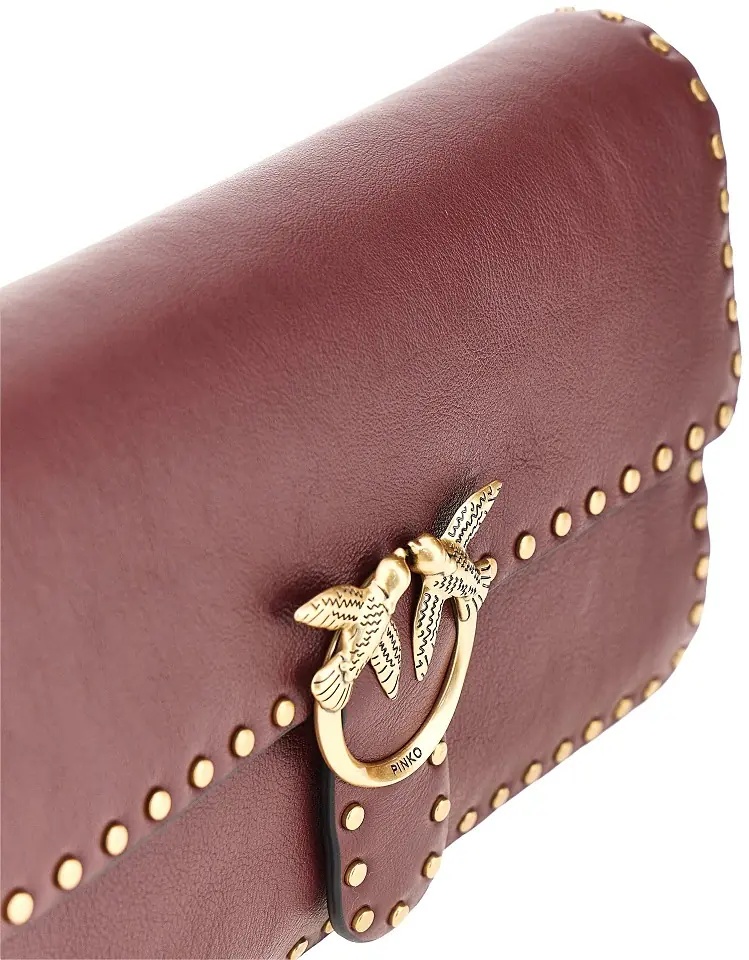 Genti 'Love One Slouchy' leather bag with studs - Img 4