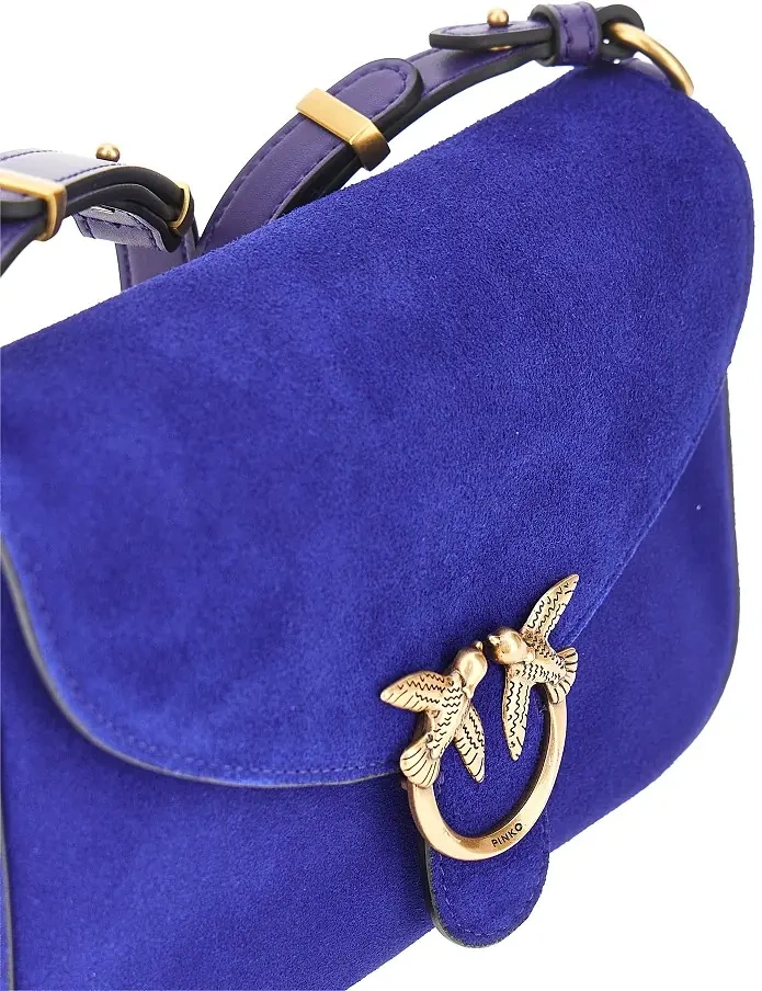 Genti 'Mini Love Bag Satchel' suede leather bag - Img 4
