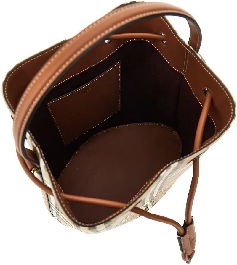 Genti Small bucket bag with Check motif - Img 3