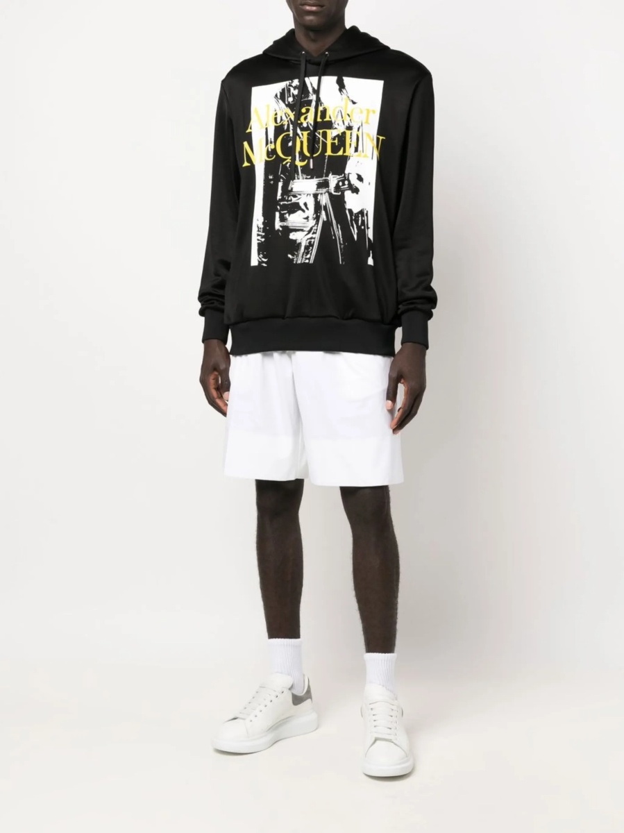 Hanorac Alexander McQueen negru din poliamida - Img 2