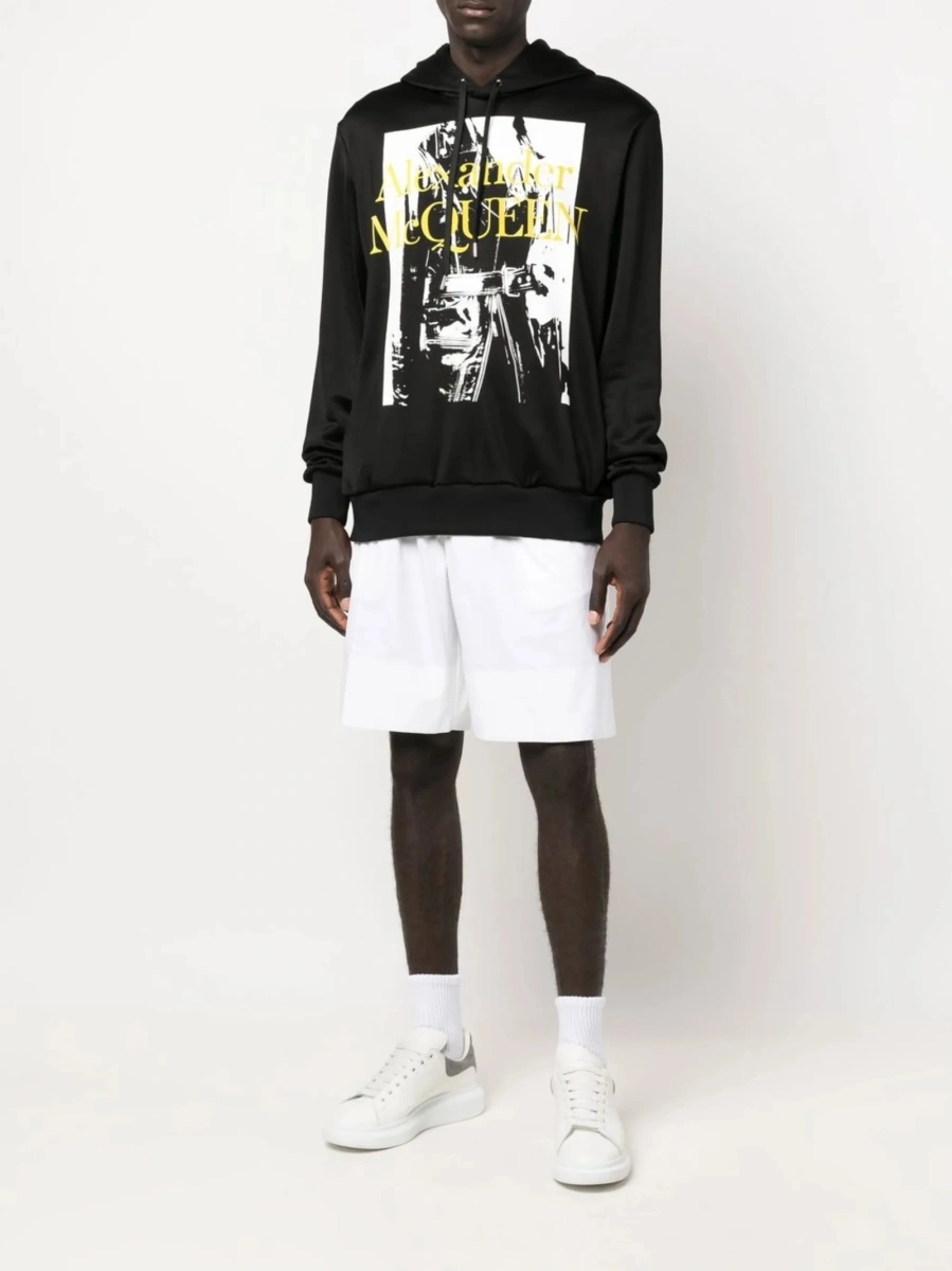 Hanorac Alexander McQueen negru din poliamida - Img 2