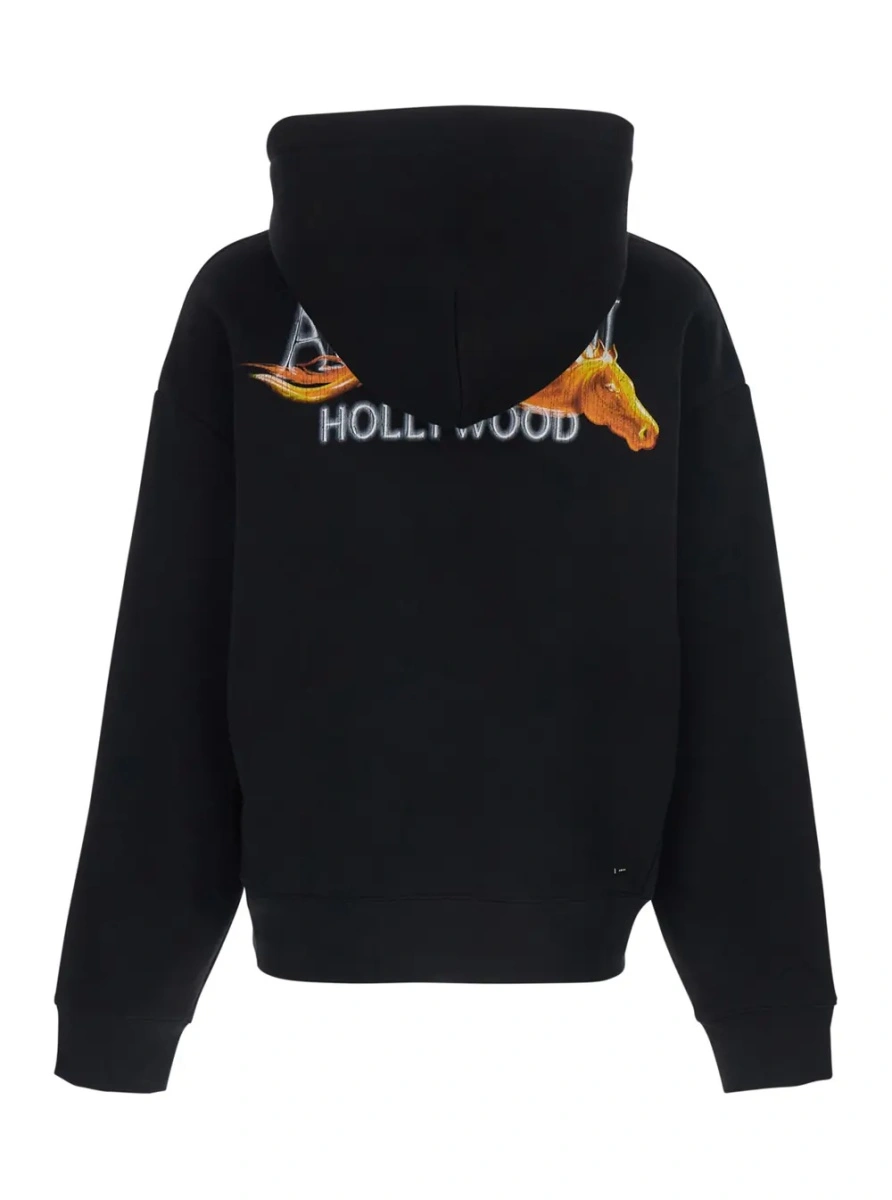 Hanorac AMIRI negru din bumbac - Img 2