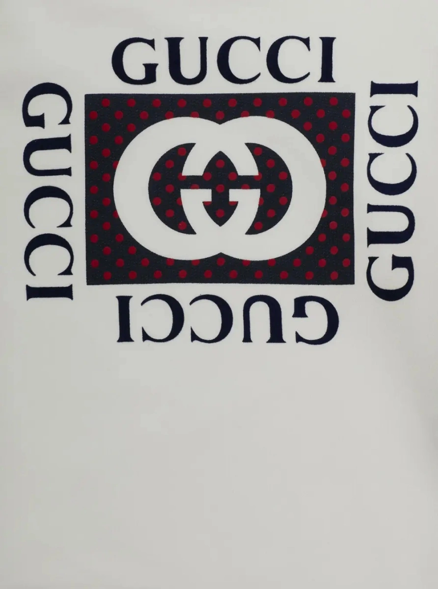 Hanorac Gucci alb din bumbac - Img 3
