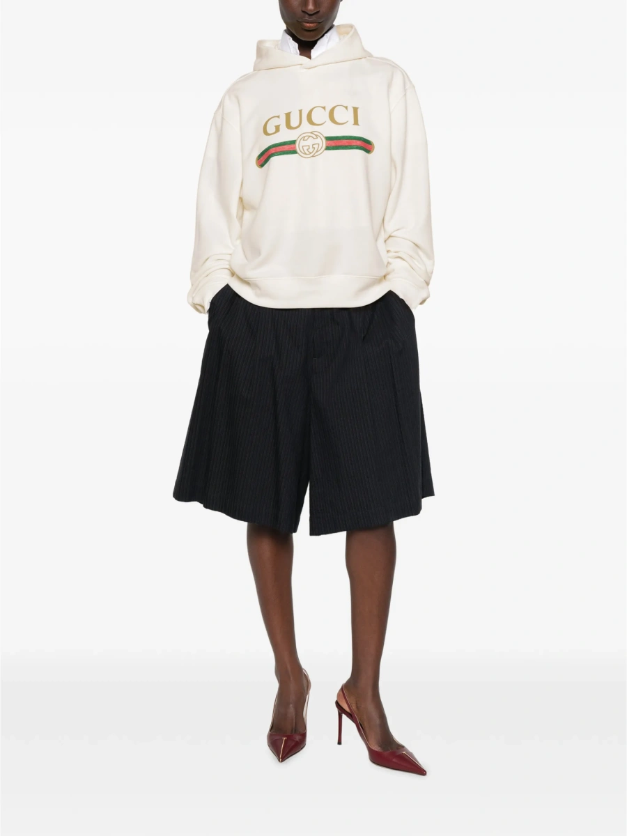 Hanorac Gucci alb din casmir si bumbac - Img 2