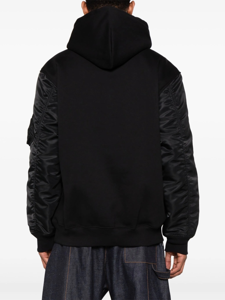 Hanorac JUNYA WATANABE negru din nylon si bumbac - Img 4