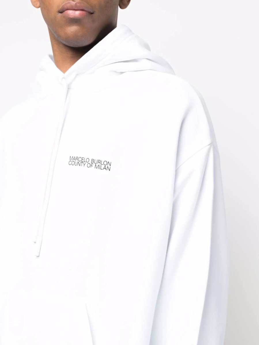 Hanorac Marcelo Burlon alb - Img 5