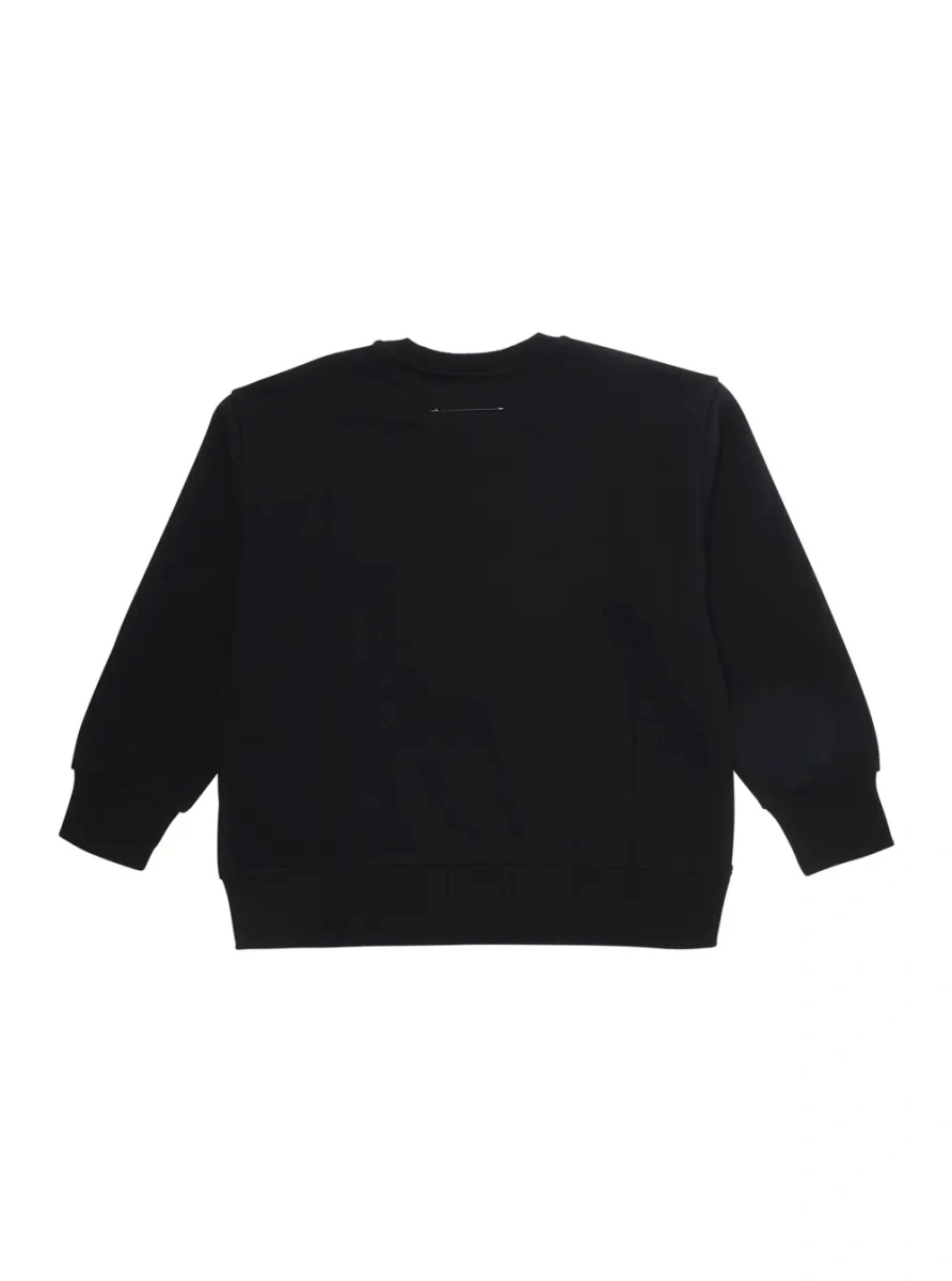 Hanorac MM6 MAISON MARGIELA KIDS negru din bumbac - Img 2
