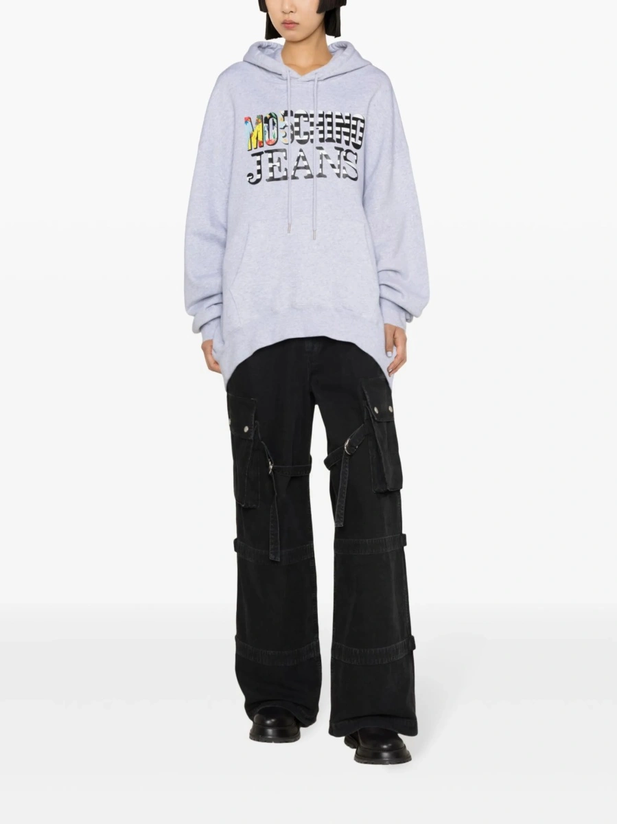 Hanorac MOSCHINO JEANS gri - Img 2