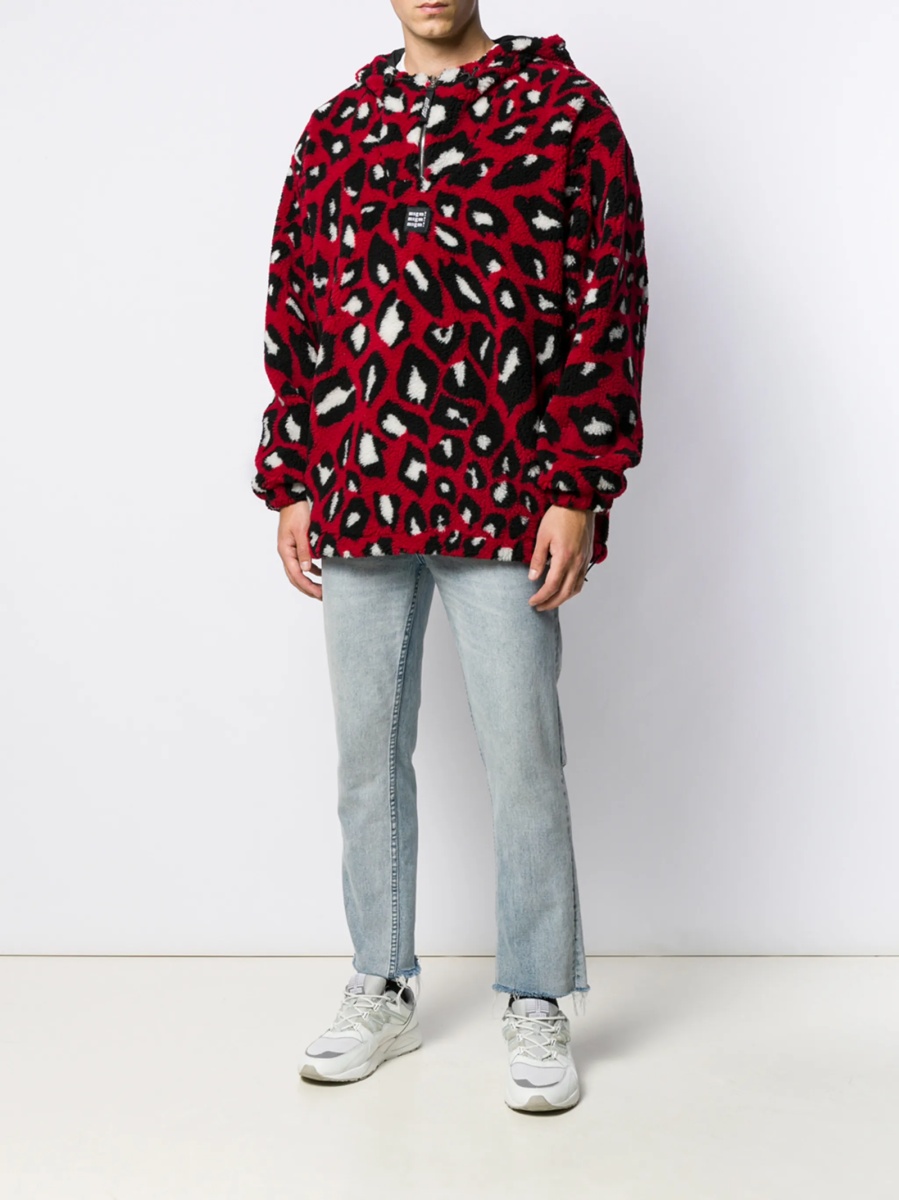 Hanorac MSGM rosu din acrilic si polyester - Img 2