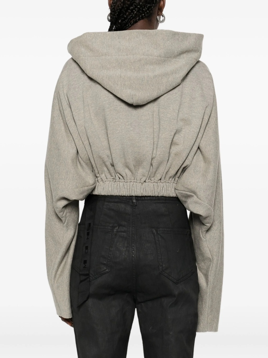 Hanorac Rick Owens gri din poliester reciclat si bumbac organic - Img 4
