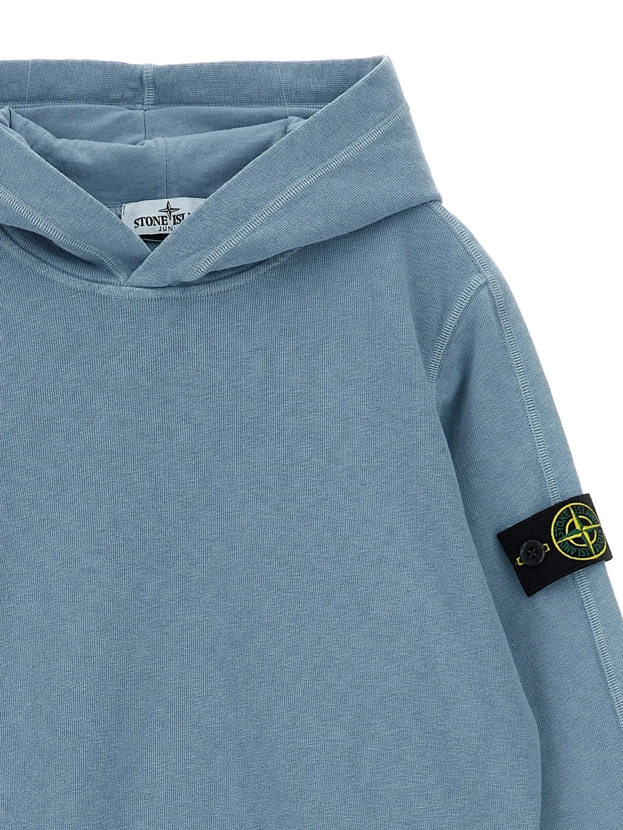 Hanorac Stone Island albastru din bumbac - Img 5