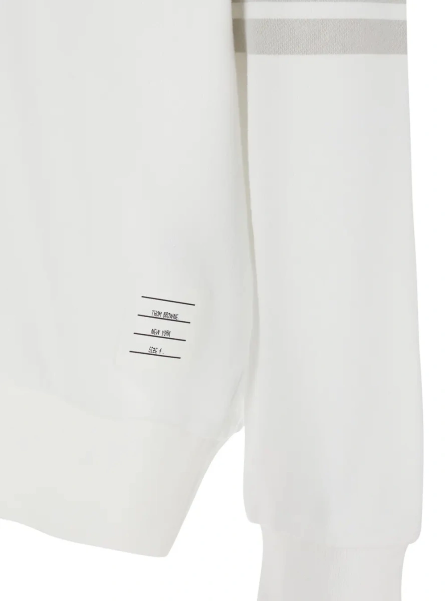 Hanorac Thom Browne alb din bumbac - Img 3