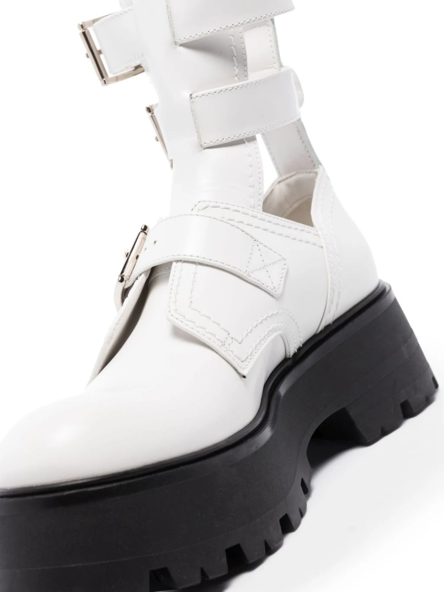 Incaltaminte Alexander McQueen alba din piele - Img 2