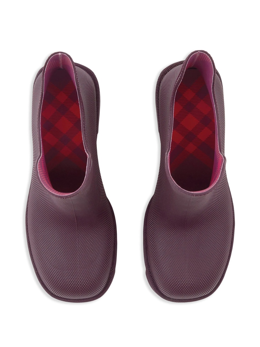 Incaltaminte Burberry vintage check violet din cauciuc - Img 5