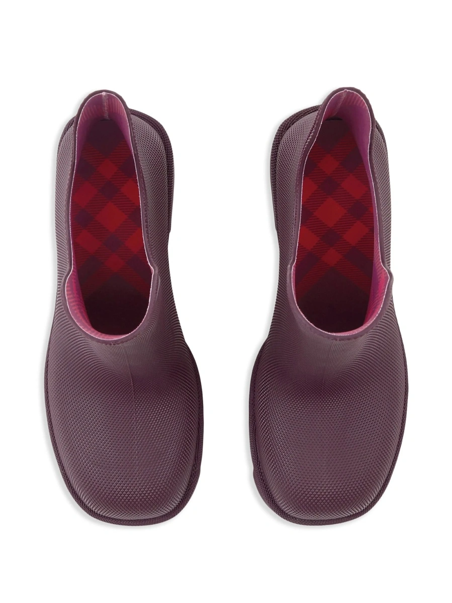 Incaltaminte Burberry vintage check violet din cauciuc - Img 5
