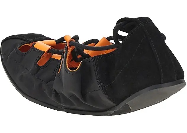 Incaltaminte Nylon and suede leather laced ballerinas - Img 3