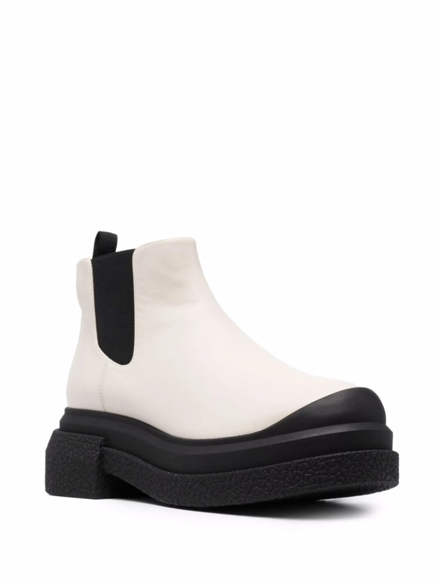 Incaltaminte Stuart Weitzman alba din piele si material textil - Img 2
