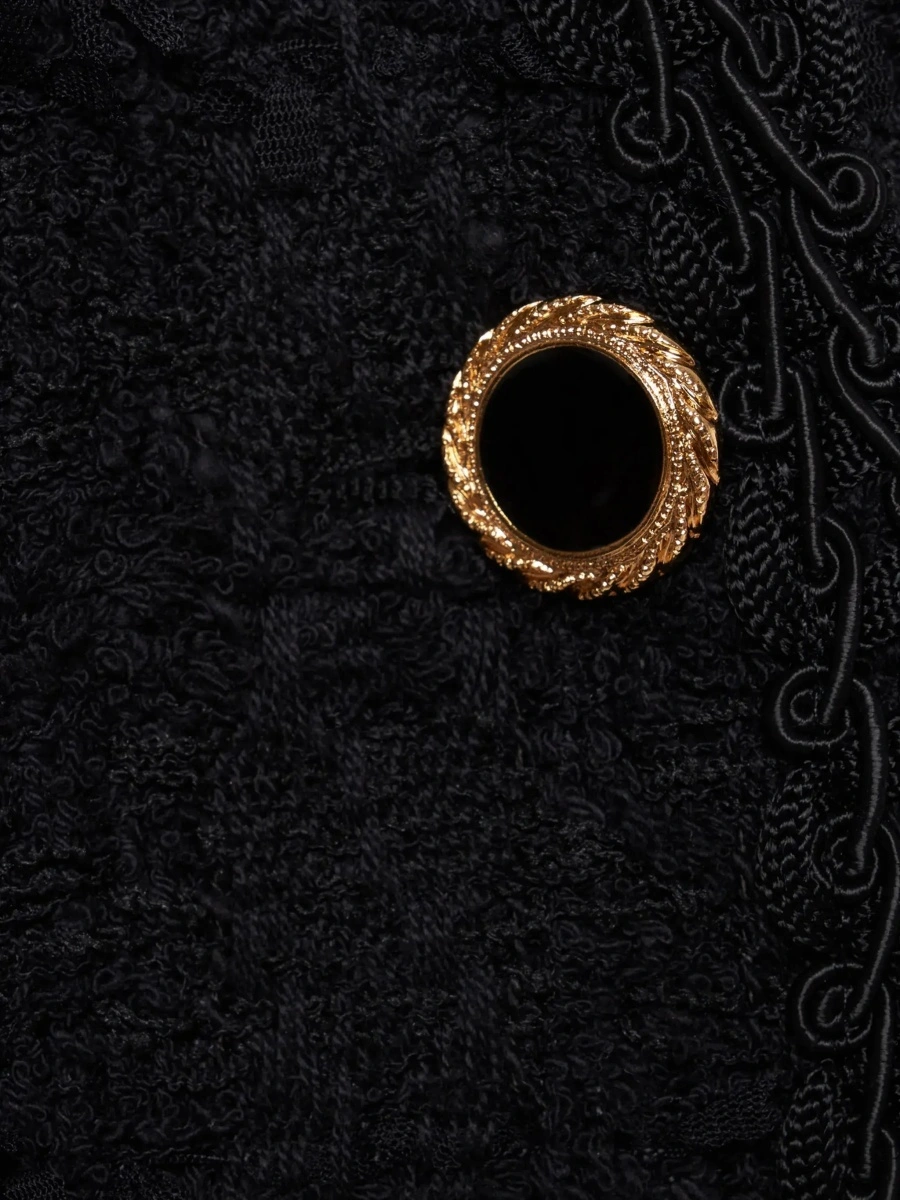 Jacheta Alessandra Rich neagra din tweed - Img 5