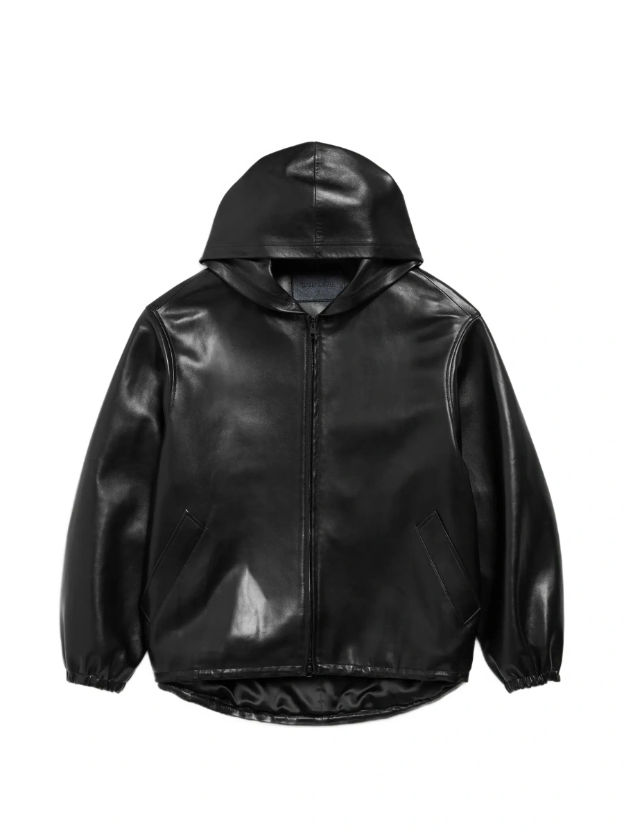 Jacheta Balenciaga neagra din piele - Img 5