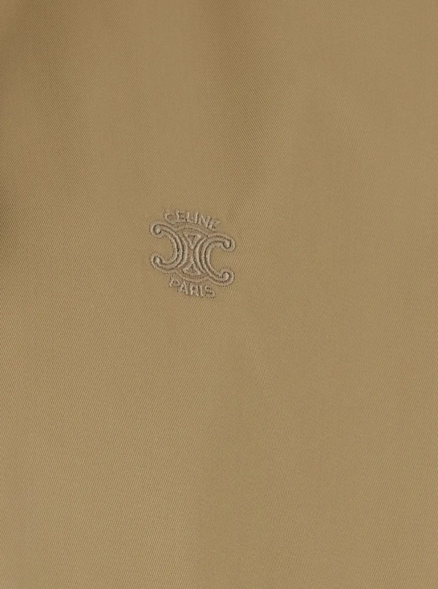 Jacheta Beige 'WINDBREAKER' Jacket with Front Closure and Tech Fabric Pockets for Men - Img 3