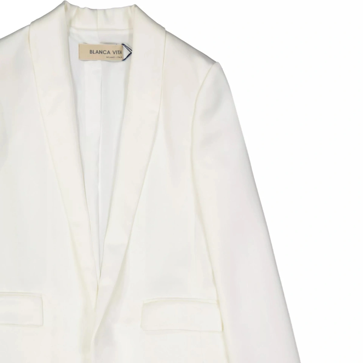 Jacheta Blanca Vita Satin Effect Jacket - Img 3